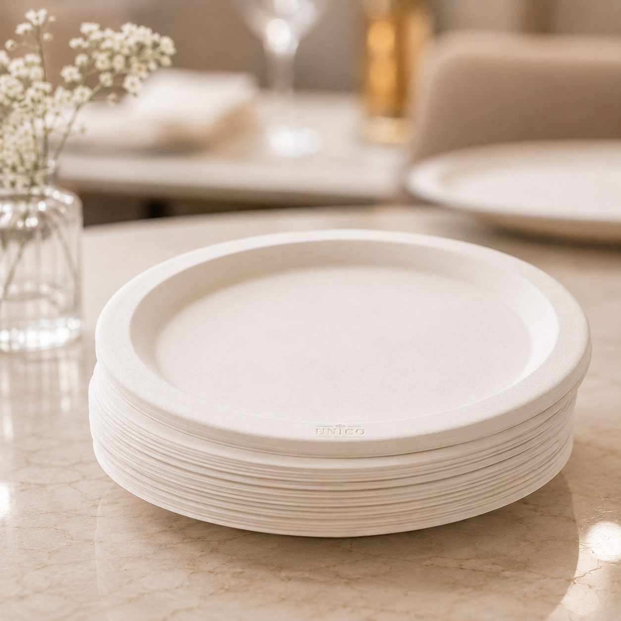 Premium White Disposable Plates (# 11)