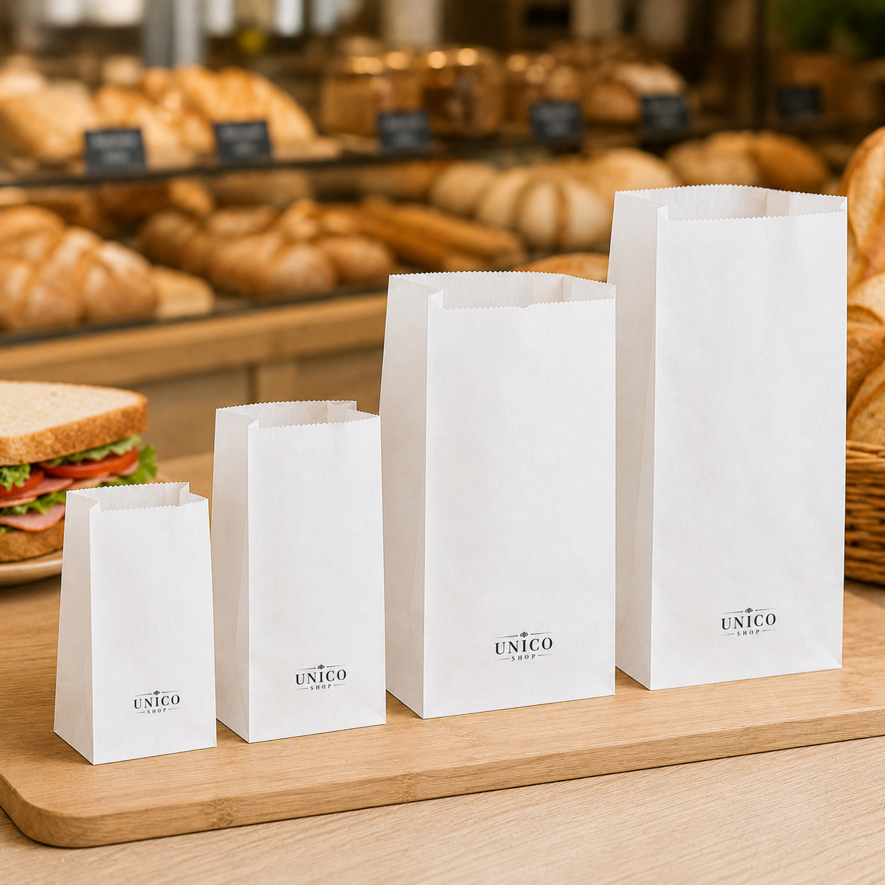 White Sandwich Paper Bag (# 08)