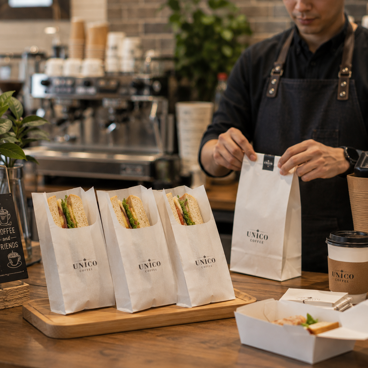 White Sandwich Paper Bag (# 08)