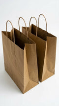 Eco-Friendly Kraft Paper Shopping Bags with Handles | Reusable Brown Gift & Retail Carry Bags